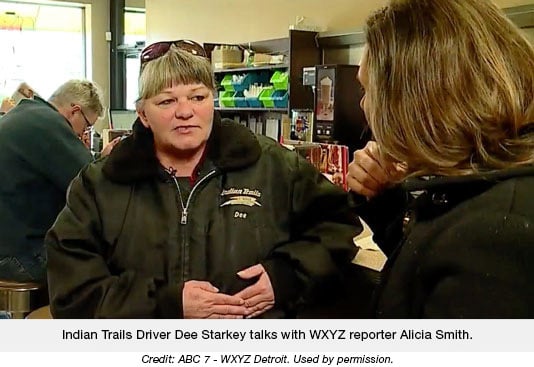 Indian Trails Driver Dee Starkey talks with WXYZ reporter Alicia Smith.