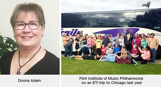 Donna Adam / Flint Institute of Music Philharmonia on an ETI Trip to Chicago Last Year Donna Adam / Flint Institute of Music Philharmonia on an ETI Trip to Chicago Last Year