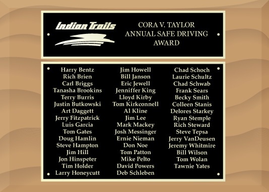 Cora V. Taylor Annual Safe Driving Award