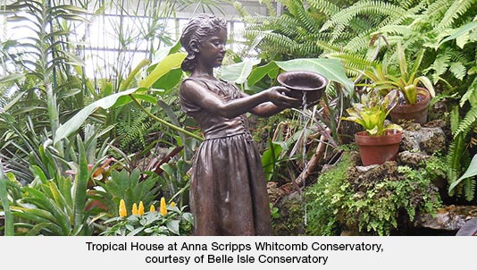 Tropical House at Anna Scripps Whitcomb Conservatory, courtesy of Belle Isle Conservatory